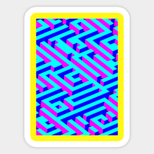 Abstract 3D Maze Sticker